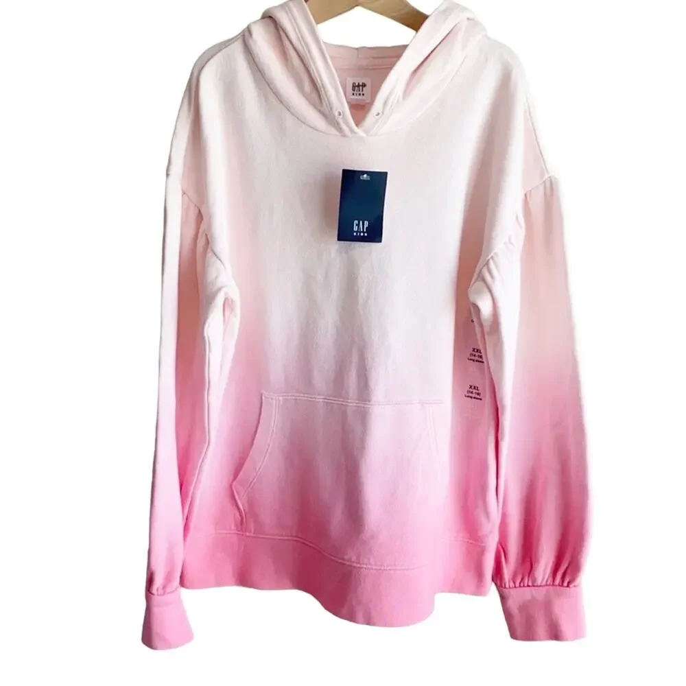 Gap KIDS Pink Dip Dye hooded sweatshirt XXL